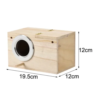 Parakeet Nest Box Bird House Wood Breeding Box for Lovebirds Parrotlets Mating